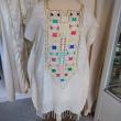 Jebba artisanale brodée disponible broderie en bleue et beige 